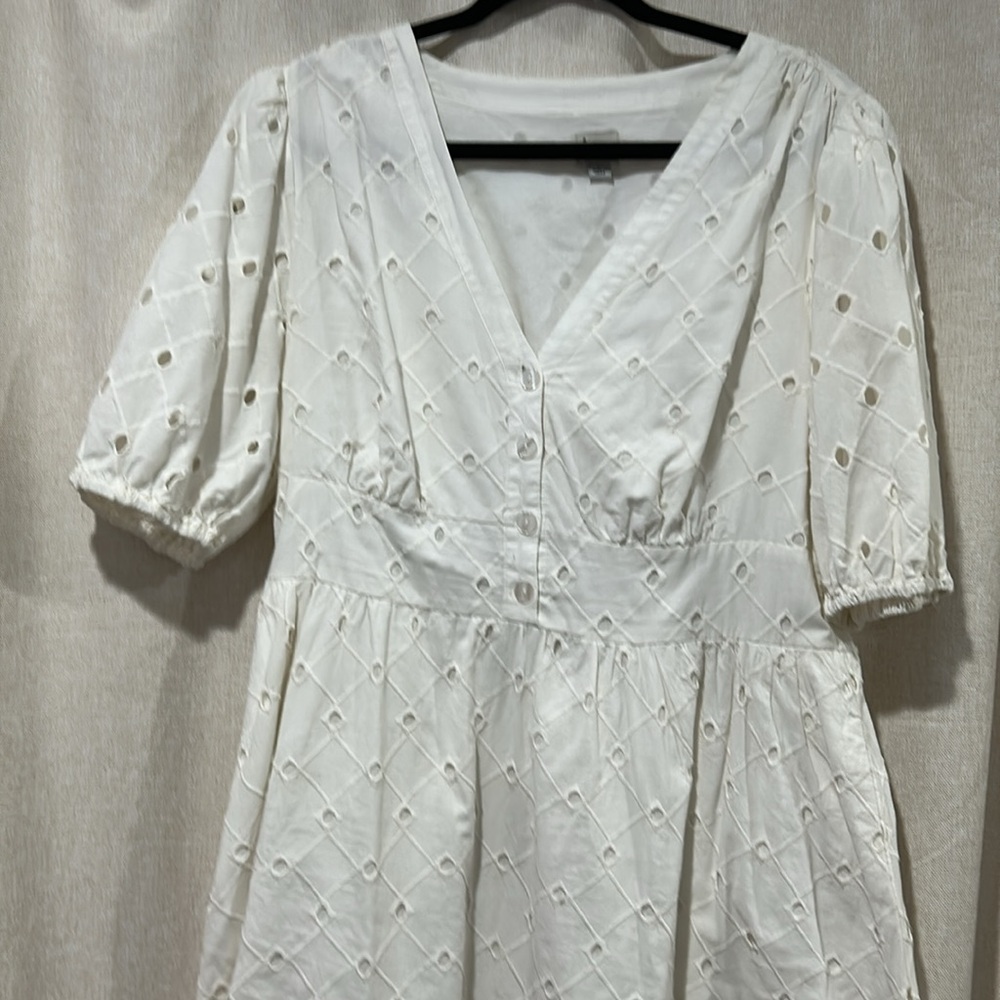 A New Day White Eyelet Midi Dress - Picture 2 of 6